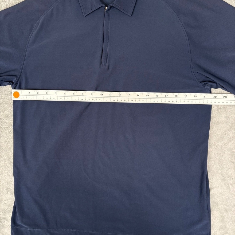 Nike Golf Golf Polo Dri-FIT UV Blue 1/4 Zip Short Sleeve Shirt Men's Large - Picture 7 of 12